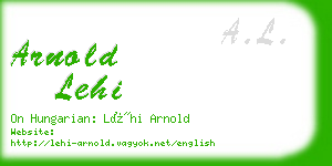 arnold lehi business card